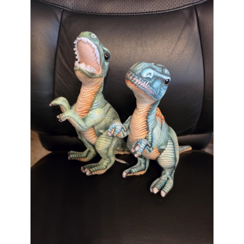 2 Plush DINOSAURS- Wishpets Spinosaurus & Tyrannosaurus